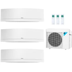 Daikin 3-Zone Wall Mounted Emura White Ductless Mini-Split 36000 BTU Heat Pump Air Conditioner 12k   18k   18k - 18.1 SEER2