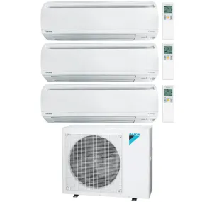 Daikin 3-Zone Wall Mounted Hyper Heat Ductless Mini-Split 36000 BTU Heat Pump Air Conditioner 15k   15k   15k - 20 SEER2