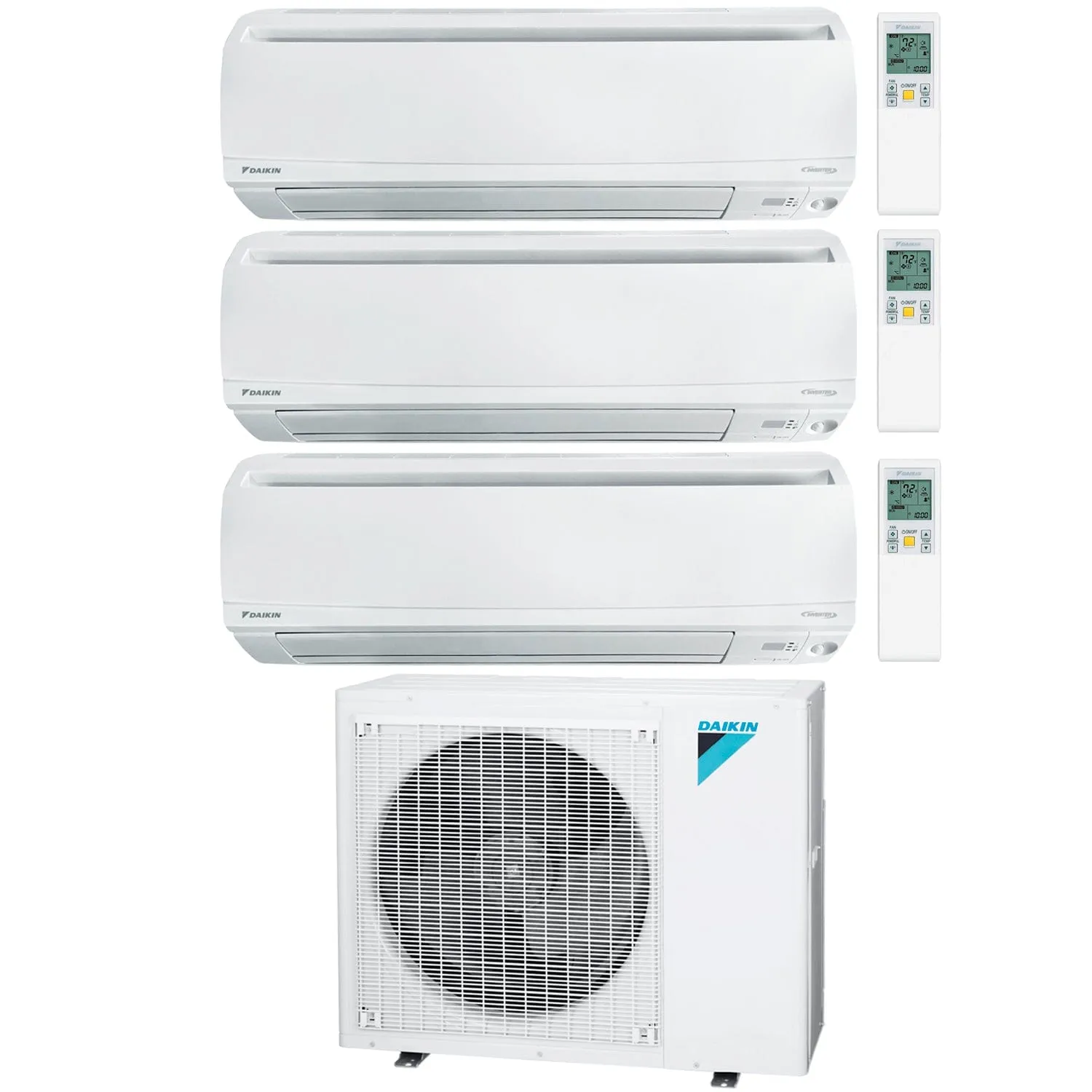 Daikin 3-Zone Wall Mounted Hyper Heat Ductless Mini-Split 36000 BTU Heat Pump Air Conditioner 15k   15k   15k - 20 SEER2