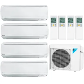 Daikin 4-Zone Wall Mounted Ductless Mini-Split 36000 BTU Heat Pump Air Conditioner 7k  7k   12k   18k - 18.1 SEER2