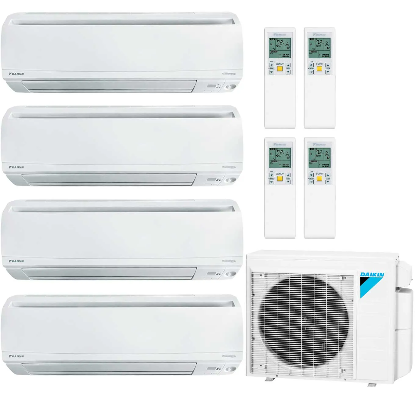 Daikin 4-Zone Wall Mounted Ductless Mini-Split 36000 BTU Heat Pump Air Conditioner 9k   9k   9k   9k - 18.1 SEER2