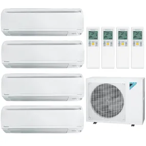 Daikin 4-Zone Wall Mounted Ductless Mini-Split 48000 BTU Heat Pump Air Conditioner  12k   12k   12k   18k - 20.6 SEER2