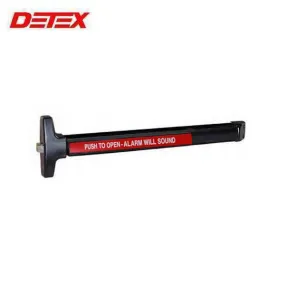 Detex - V40 - Rim Exit Device - Electric Alarm with Battery (EB) - Black Anodized - 36"