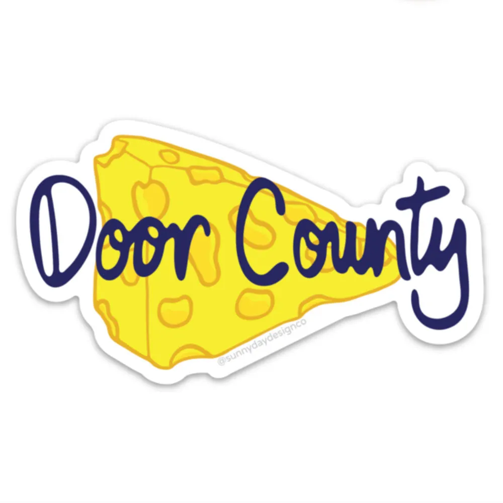 Door County Cheese Vinyl Magnet - Waterproof & Scratch Resistant
