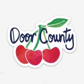 Door County Cherries Souvenir Vinyl Magnet - Waterproof & Scratch Resistant