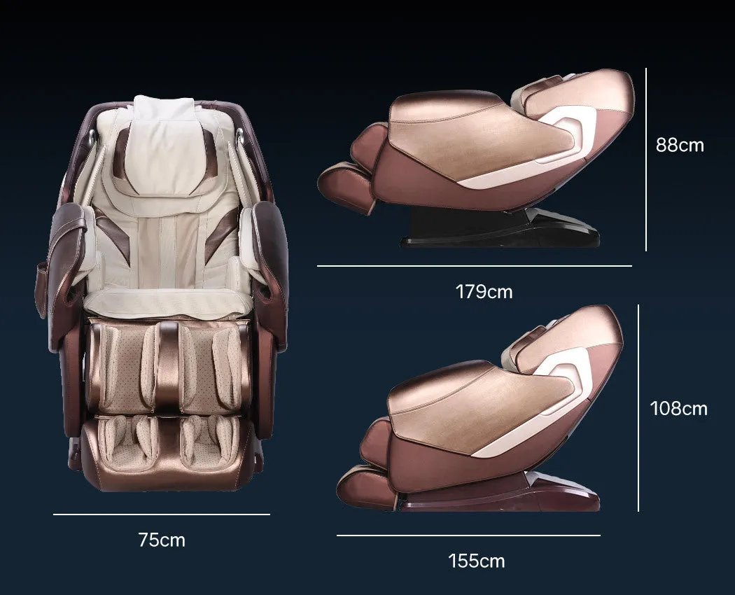 Electric Massage Chair Zero Gravity Heating Massager Full Body Shiatsu Recliner, Remote Control