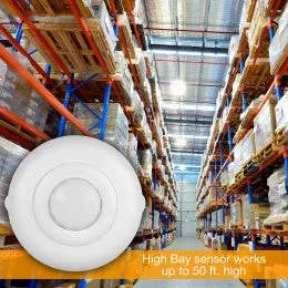 Enerlites MPC-50HD 360° High Bay Fixture Mount Line Voltage PIR Occupancy Dimmer Ceiling Sensor