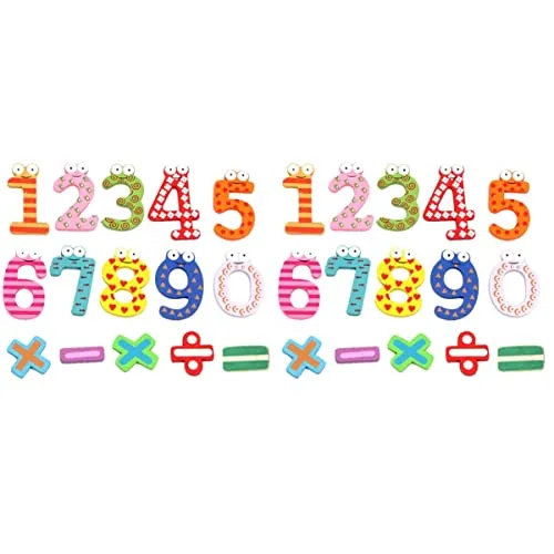 EXCLUZO 60 Pcs Magnetic Numbers Refrigerator Numbers Magnet Kids Numbers Magnets Fridge Numbers Magnet Fridge Magnet Numbers