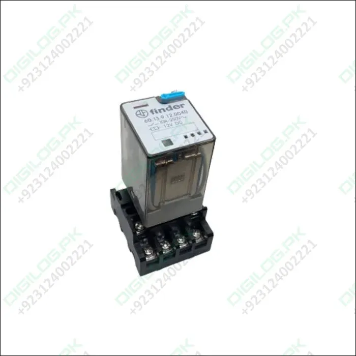 Finder Relay 12vdc 10a 60.13 With 11pin Rail-mount Relay Socket Relay Base
