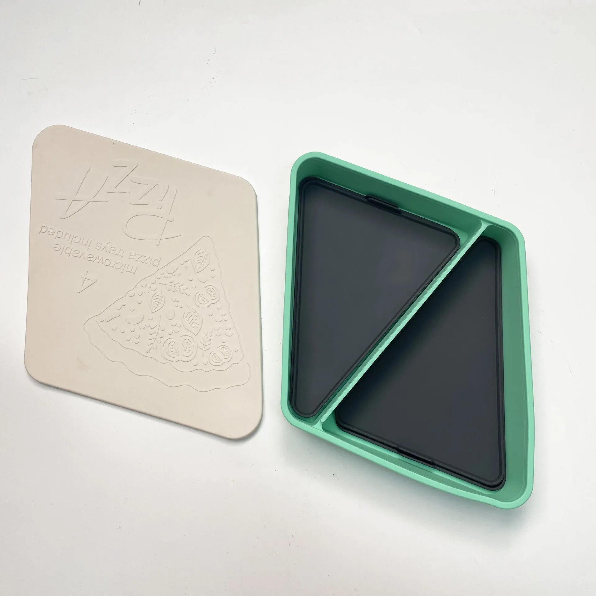 Food Packing And Storage Triangle Pizza Silicone Storage Box