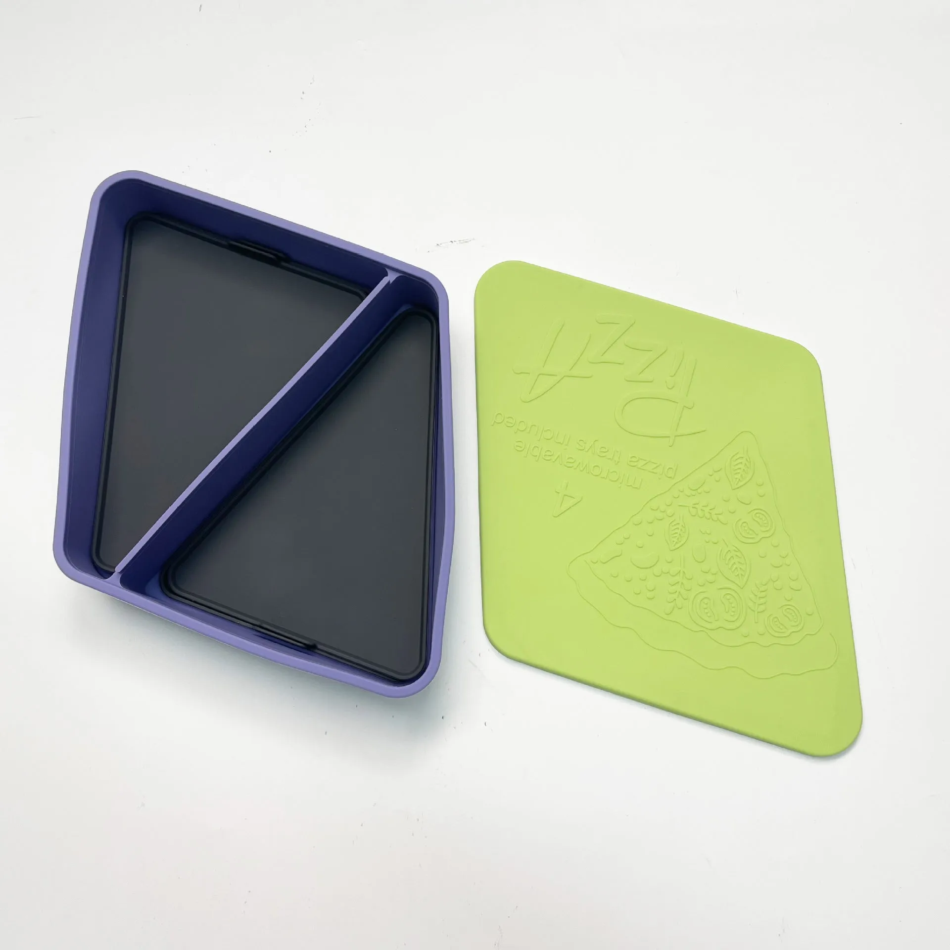 Food Packing And Storage Triangle Pizza Silicone Storage Box