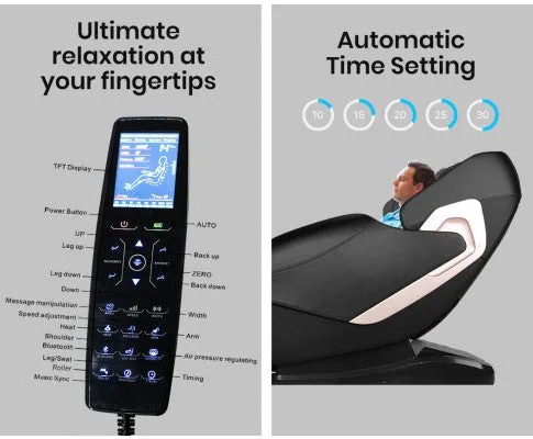 FORTIA Electric Massage Chair Full Body Shiatsu Recliner Zero Gravity Heating Massager, Remote Control
