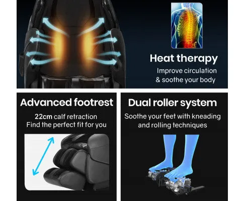 FORTIA Electric Massage Chair Full Body Shiatsu Recliner Zero Gravity Heating Massager, Remote Control