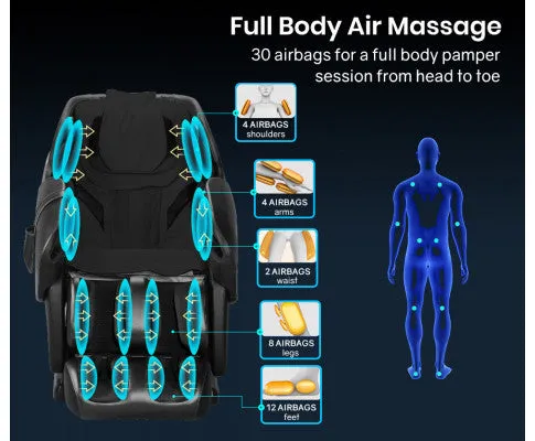 FORTIA Electric Massage Chair Full Body Shiatsu Recliner Zero Gravity Heating Massager, Remote Control