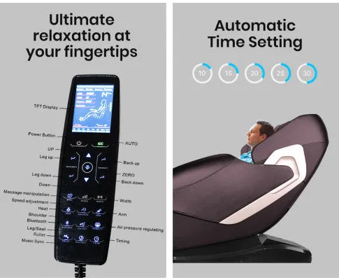 FORTIA Electric Massage Chair Zero Gravity Heating Kneading Recliner Full Body Shiatsu Massager