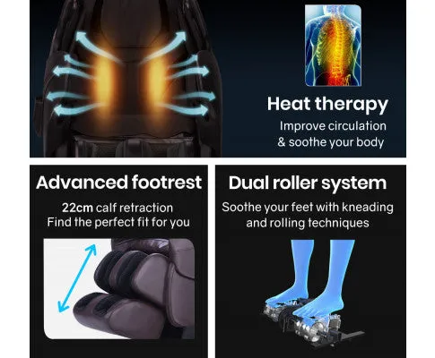 FORTIA Electric Massage Chair Zero Gravity Heating Kneading Recliner Full Body Shiatsu Massager