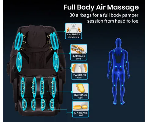FORTIA Electric Massage Chair Zero Gravity Heating Kneading Recliner Full Body Shiatsu Massager