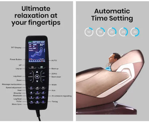 FORTIA Electric Massage Chair Zero Gravity Heating Massager Full Body Shiatsu Recliner, Remote Control