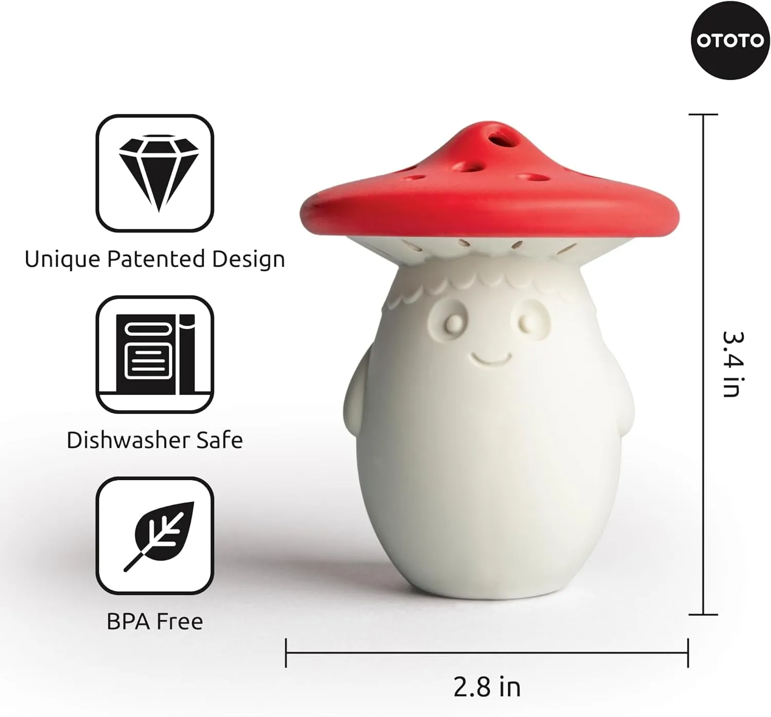 Fridge Deodorizer by OTOTO - Baking Soda Fridge, Refrigerator Deodorizer, Baking Soda Odor Absorber, Cute Gifts, Cute Kitchen (Mushroom)