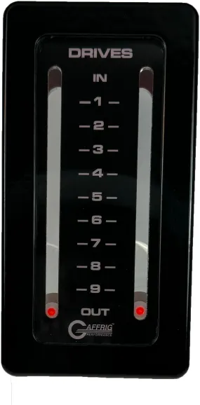 GAFFRIG PART #211 MECHANICAL INDICATOR, 2 DRIVES, MERCURY-CARD - BLACK DIAL
