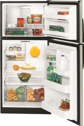 Ge Energy Star 17.5 Cu. Ft. Top Freezer Refrigerator' Metallic' Reversible Door Swing