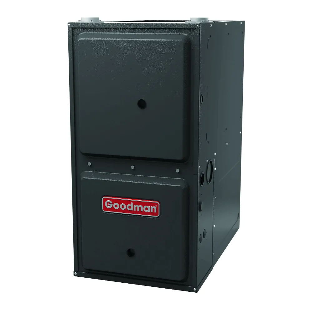 Goodman 96% AFUE 100,000 BTUs, Downflow or Horizontal Application Variable-Speed Two-Stage Natural Gas Furnace in a 21 in. Cabinet, Model GDVT961005CN