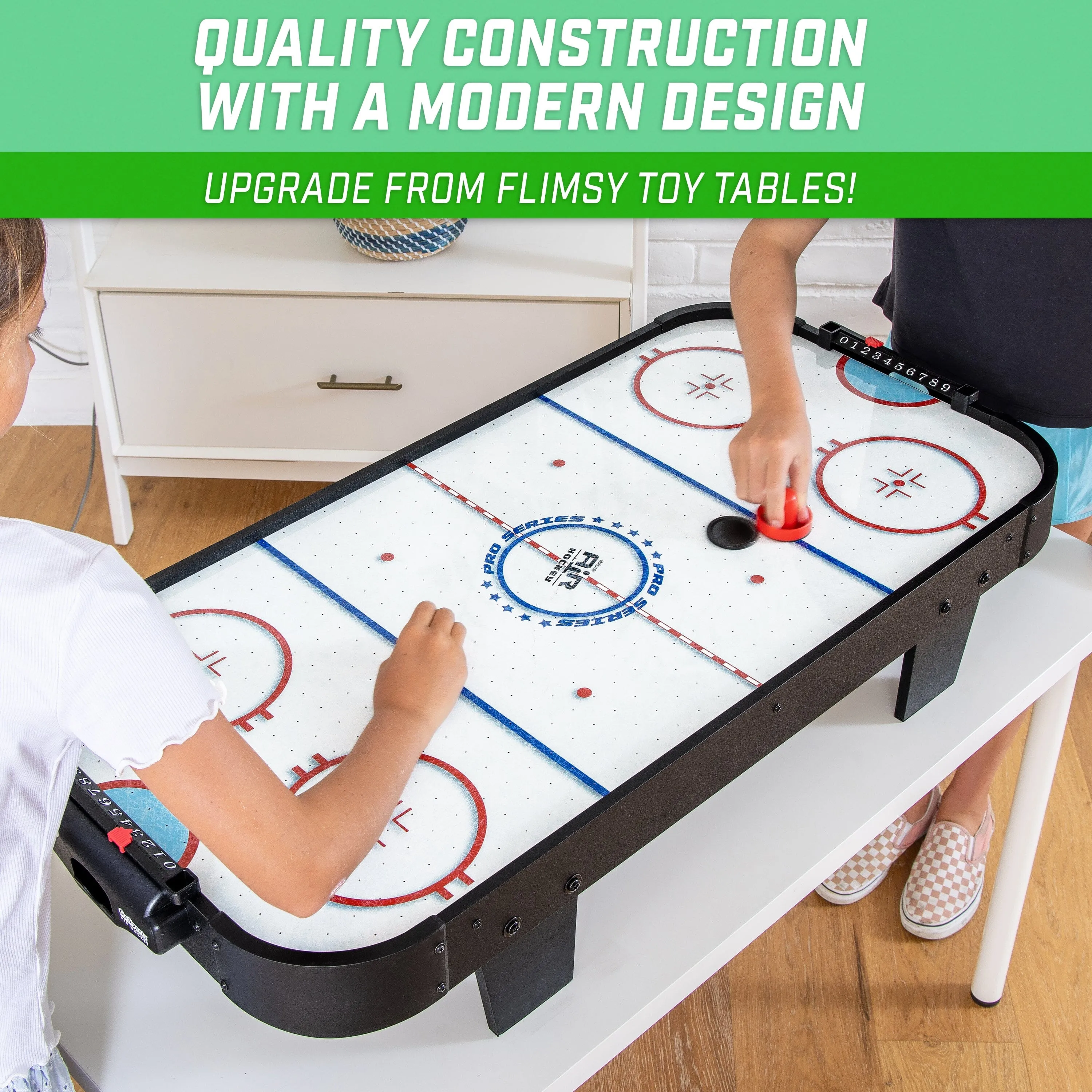 GoSports 40 Inch Table Top Air Hockey Game for Kids - Black