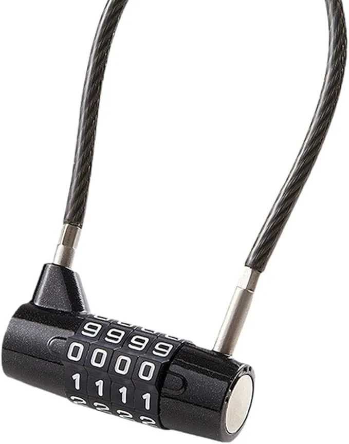 Gralara Heavy Duty Combination Lock for Enhanced Security, Steel Cable 175mm