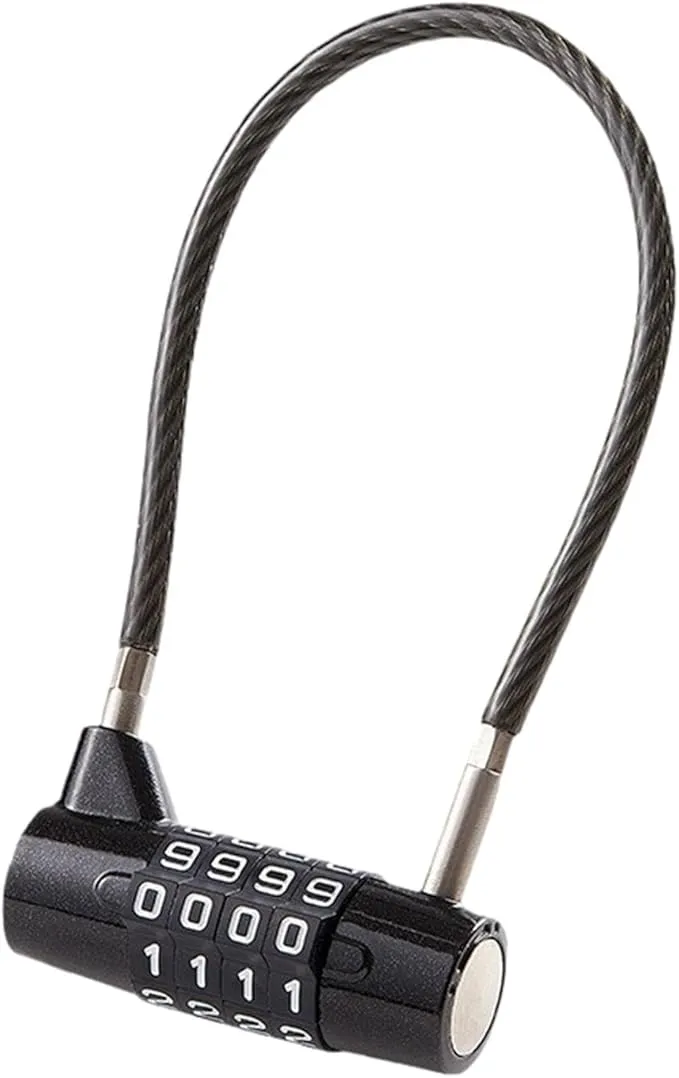 Gralara Heavy Duty Combination Lock for Enhanced Security, Steel Cable 175mm