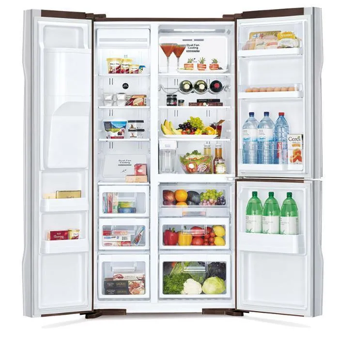 Hitachi R-M820AGP4MX MIR Fridge 3 Doors G651L Inverter Ice Dispenser Auto Door Mirror