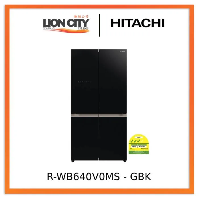 Hitachi R-WB640V0MS - GBK/GS French Bottom Freezer Deluxe 569L