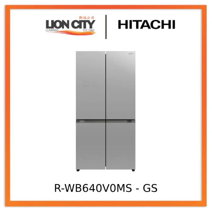 Hitachi R-WB640V0MS - GBK/GS French Bottom Freezer Deluxe 569L