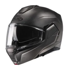 HJC I100 Semi Flat Titanium Flip Up Motorbike Helmet