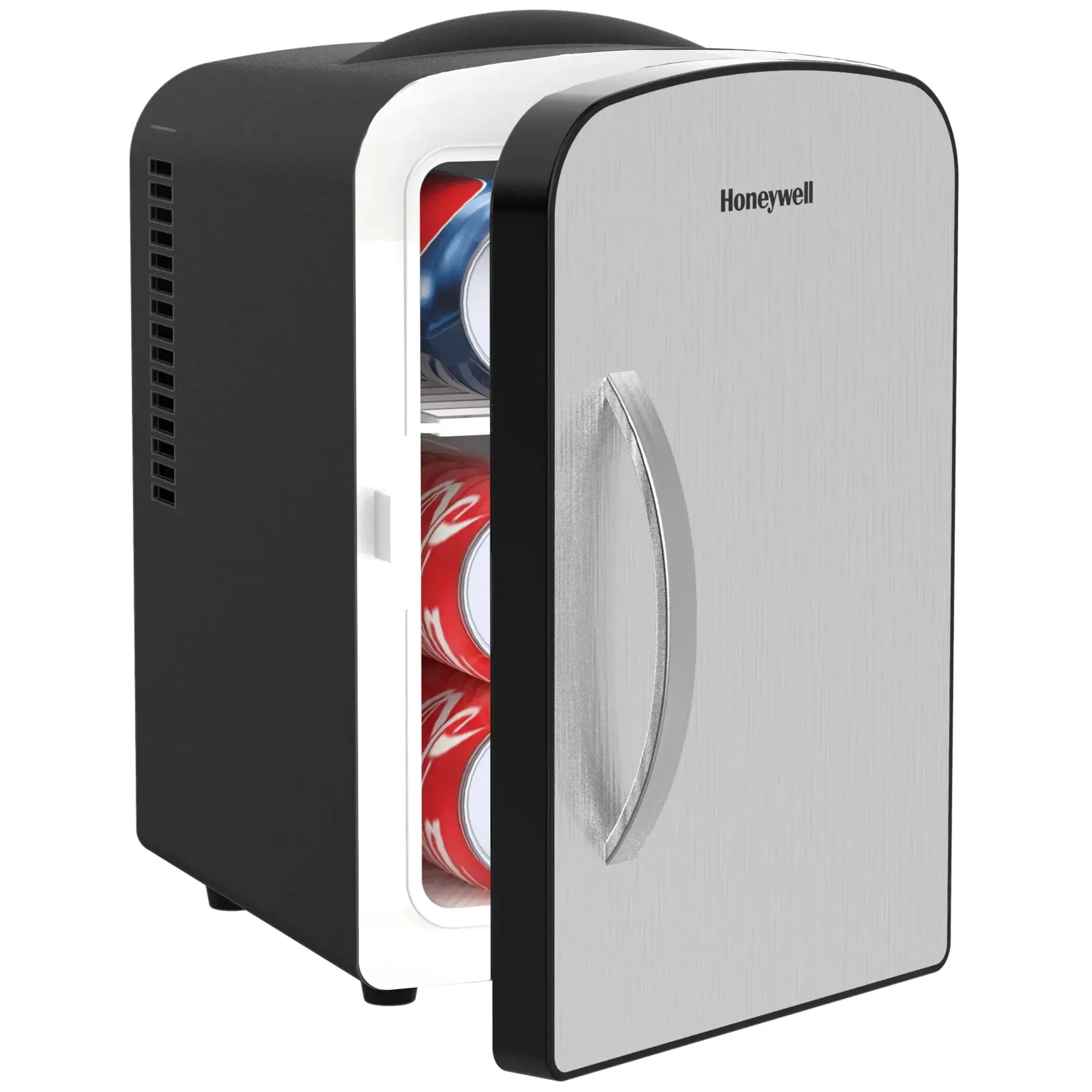 Honeywell 4 Liter Personal Fridge Cools or Heats & Provides Compact Storage for Skincare, Snacks, or 6 12Oz Cans