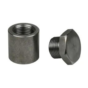 Innovate Motorsports Straight Extended Oxygen Sensor Bung - Weld-On - 18 mm x 1.50 Female Threads - Plug Included