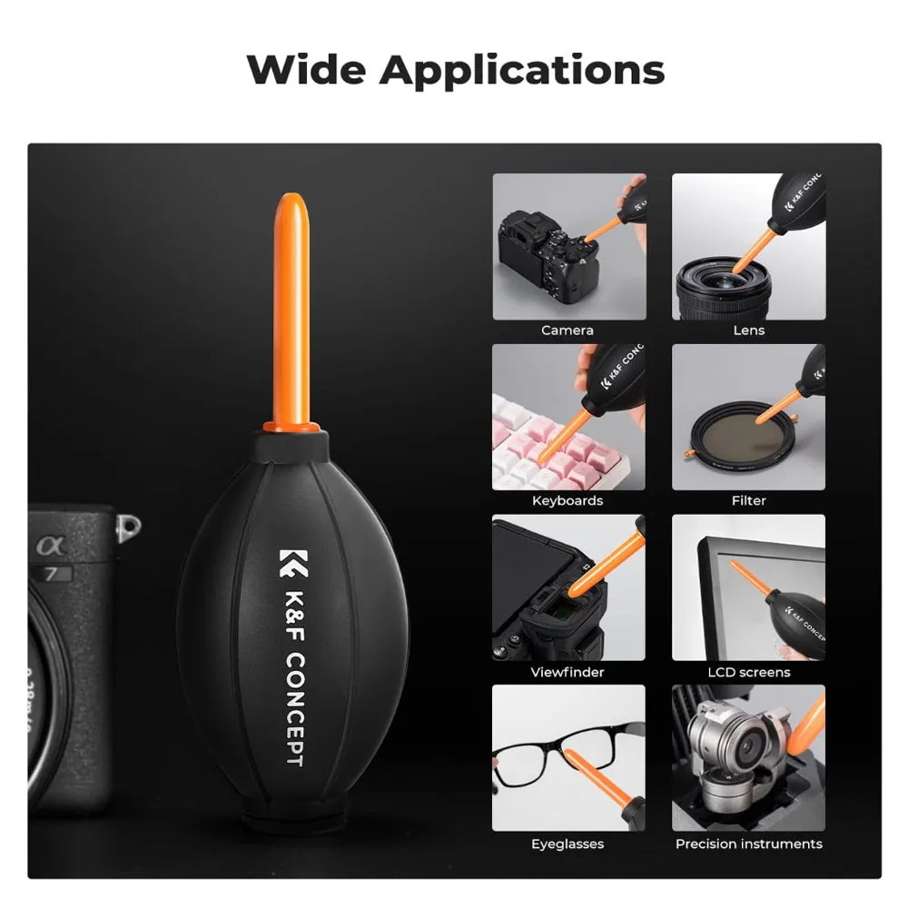 K&F Concept Air Dust Blower Lens and DSLR Mirrorless Camera Cleaner with Long Nozzle Design