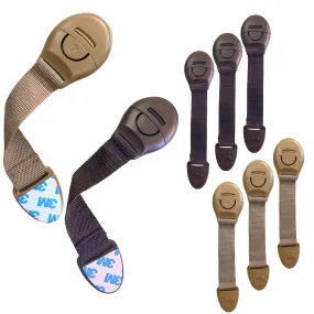 KidDough Furniture Safety Locks for Kids- Pack of 4 Beige   4 Brown Locks