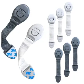 KidDough Furniture Safety Locks for Kids-Pack of 4 Grey 4 White Locks