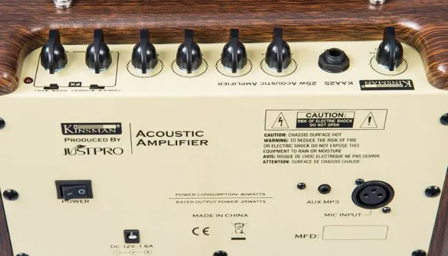 Kinsman 25W Acoustic Amp Mains Battery Powered