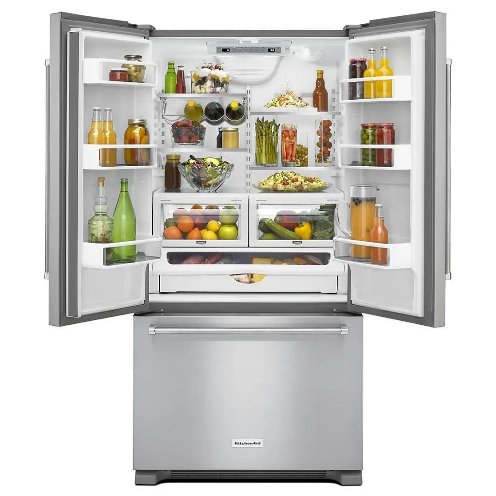 Kitchenaid KRFC302ESS 22 cu. ft. 36-Inch Width Counter Depth French Door Refrigerator with Interior Dispense