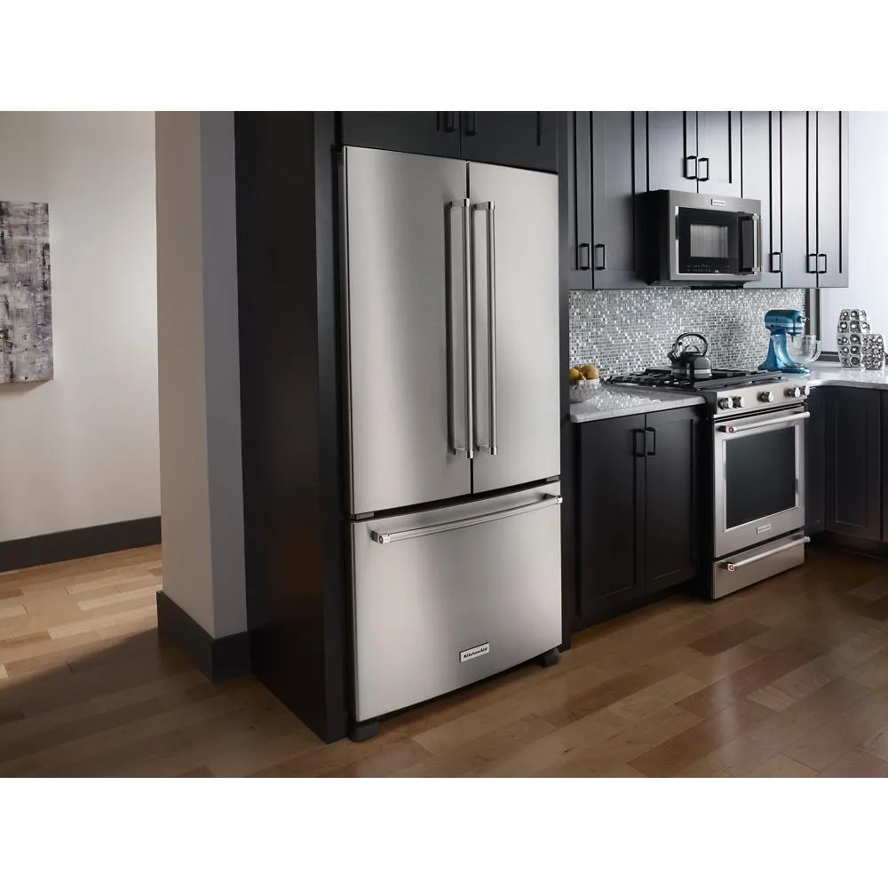 Kitchenaid KRFC302ESS 22 cu. ft. 36-Inch Width Counter Depth French Door Refrigerator with Interior Dispense