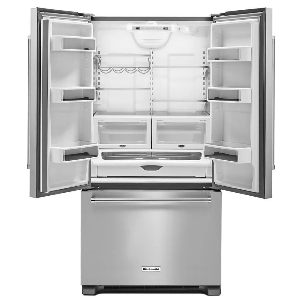 Kitchenaid KRFC302ESS 22 cu. ft. 36-Inch Width Counter Depth French Door Refrigerator with Interior Dispense