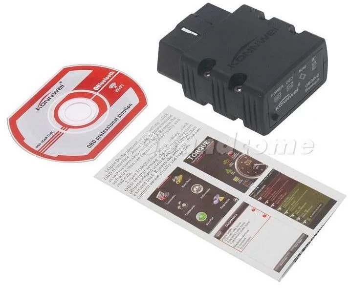 Konwei KW902 OBDII VGATA ICAR ELM327 Bluetooth Auto Diagnostic Scanner OBD2 Scan Tool