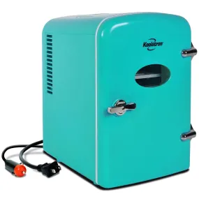 Koolatron 6 Can AC/DC Retro Mini Cooler Personal Mini Fridge Refrigerator, Pink