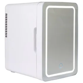 Koolatron 6 Liter Portable Cosmetic Refrigerator LED Lighted Makeup Mirror Cooler