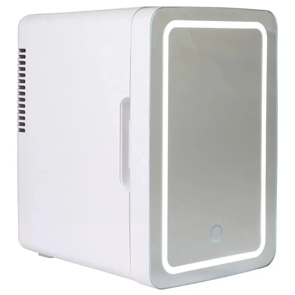 Koolatron 6 Liter Portable Cosmetic Refrigerator LED Lighted Makeup Mirror Cooler