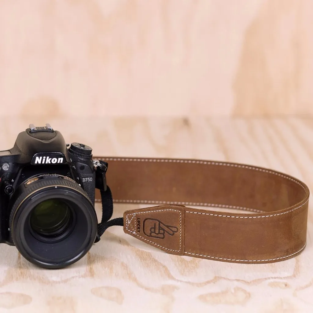 Lucky Straps Standard 53 Classic Leather Camera Strap - Brown