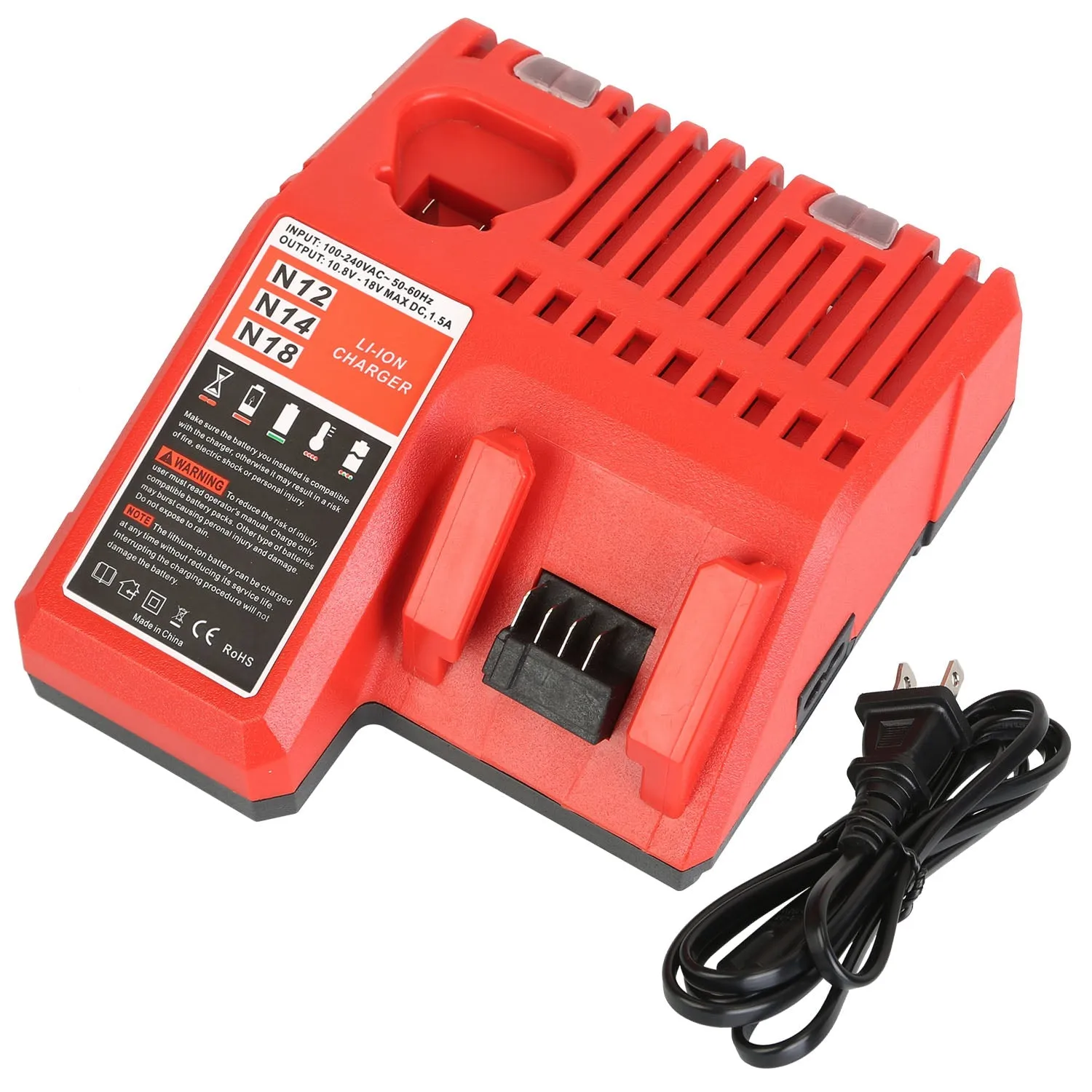 M12 M18 Rapid Fast Charger Fit for Milwaukee Battery