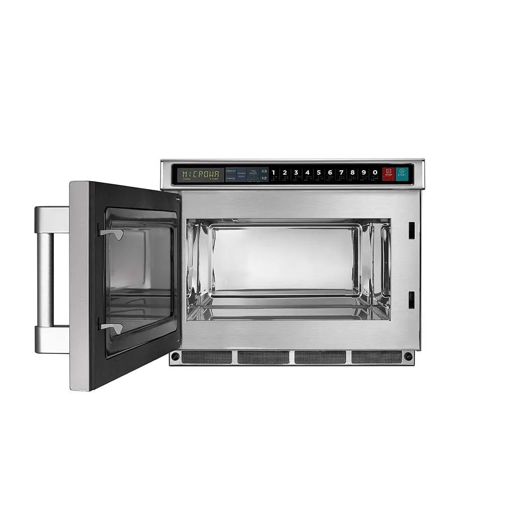 Midea 2117G1A 16.5"  Commercial Microwave Oven with Touch Control Pad, Stainless Steel, 208v/1ph, 2100W, 0.6 cu. ft.