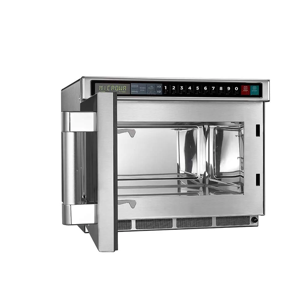 Midea 2117G1A 16.5"  Commercial Microwave Oven with Touch Control Pad, Stainless Steel, 208v/1ph, 2100W, 0.6 cu. ft.